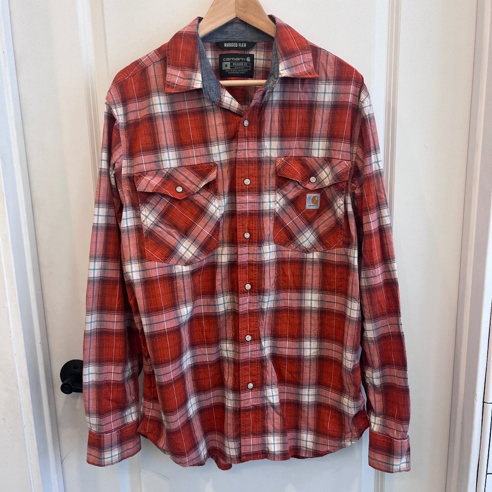 Carhartt Mens Rugged Flex Relaxed Fit Long Sleeved Shirt M
